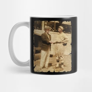 John McGraw Shakes Hands With Eddie Collins, 1927 Mug